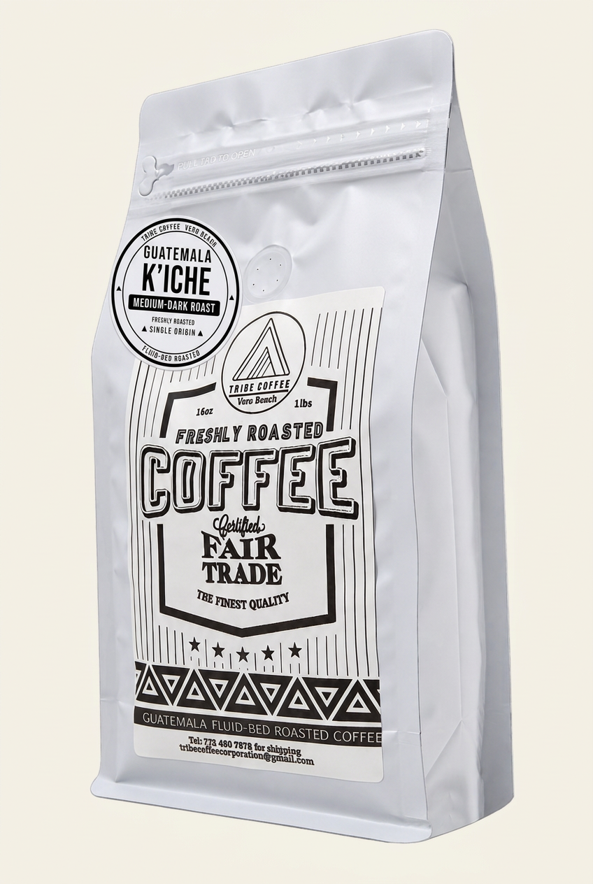 Guatemala K’iche’ coffee bag mockup