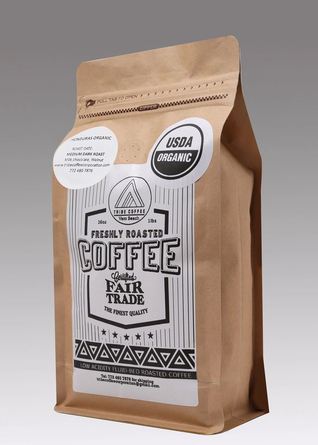 Tribe Coffee Honduras Organic medium dark roast bag