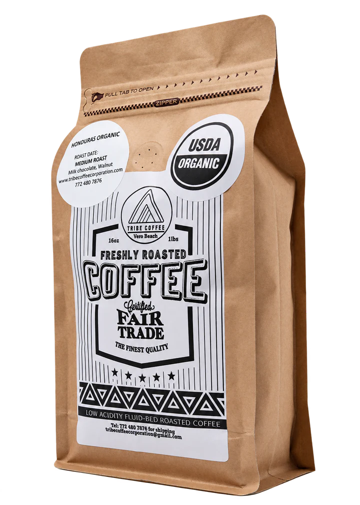 Tribe Coffee Honduras Organic Medium Roast 1 lb bag