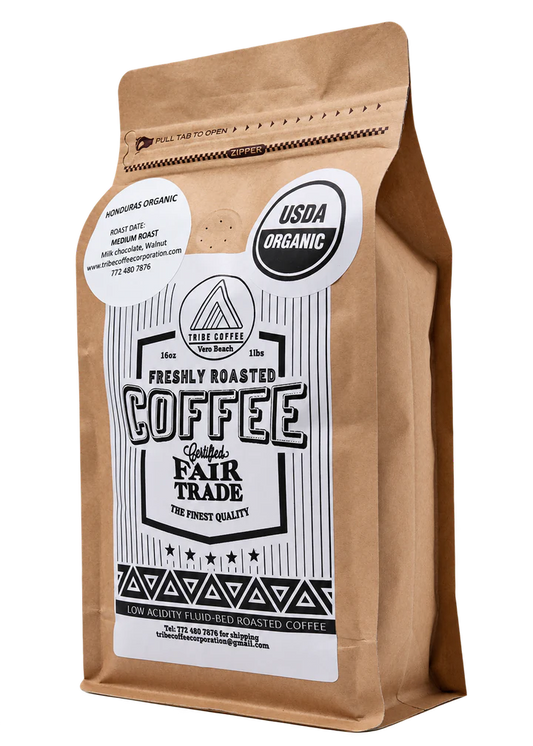 Tribe Coffee Honduras Organic Medium Roast 1 lb bag