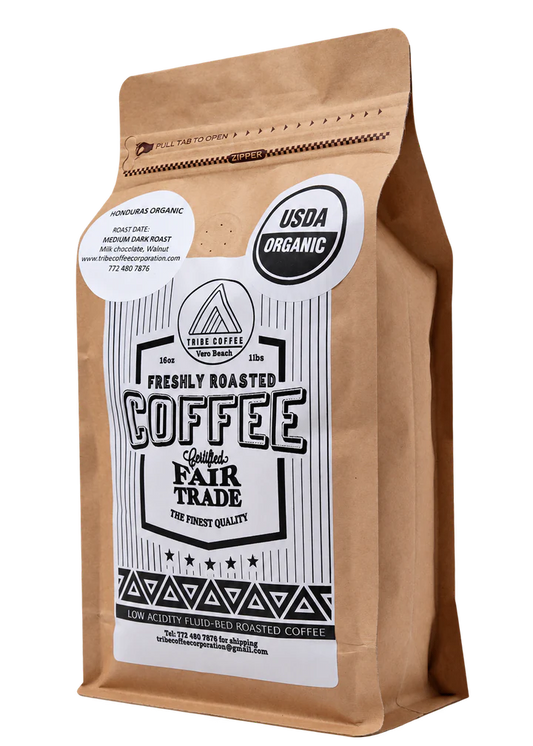 Tribe Coffee Honduras Organic Medium Dark Roast 1 lb bag