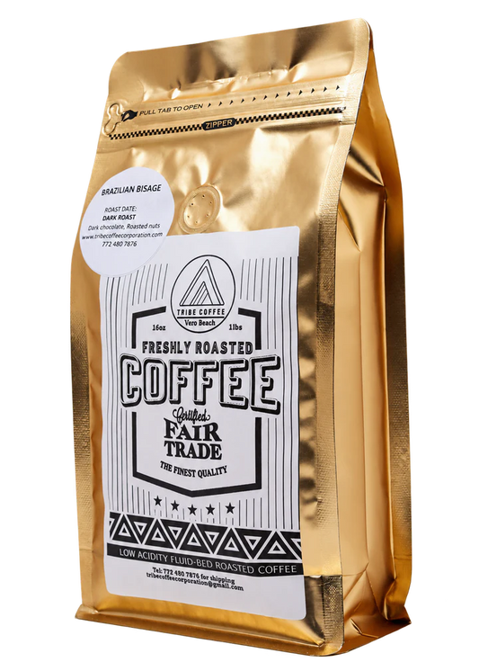 Tribe Coffee Brazilian Bisage Dark Roast 1 lb bag